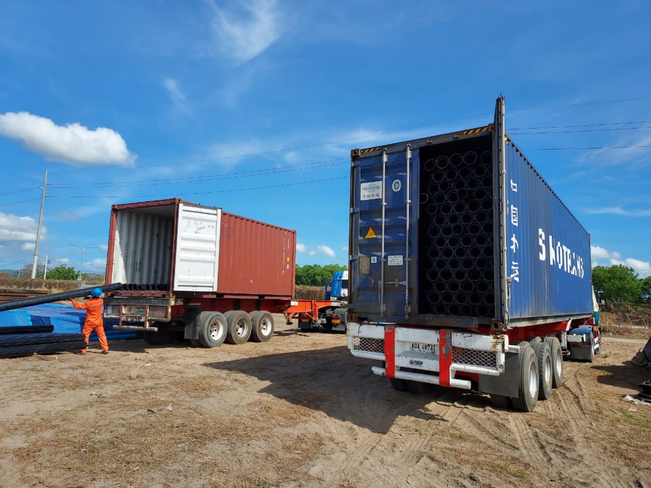HDPE Pipe Transport and Supply for Infrastructure Project