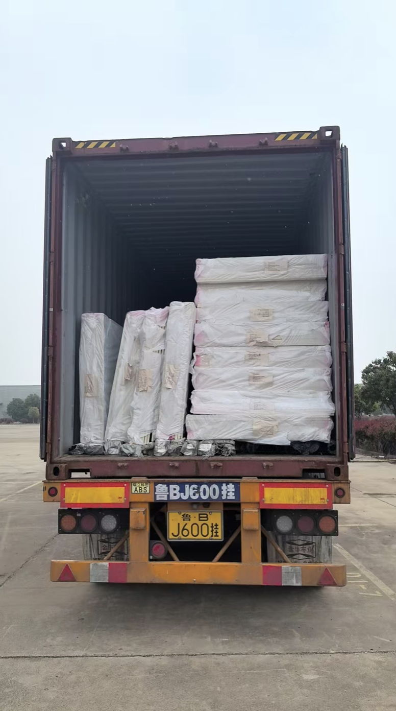 Loaded container ready for shipment to the Maldives