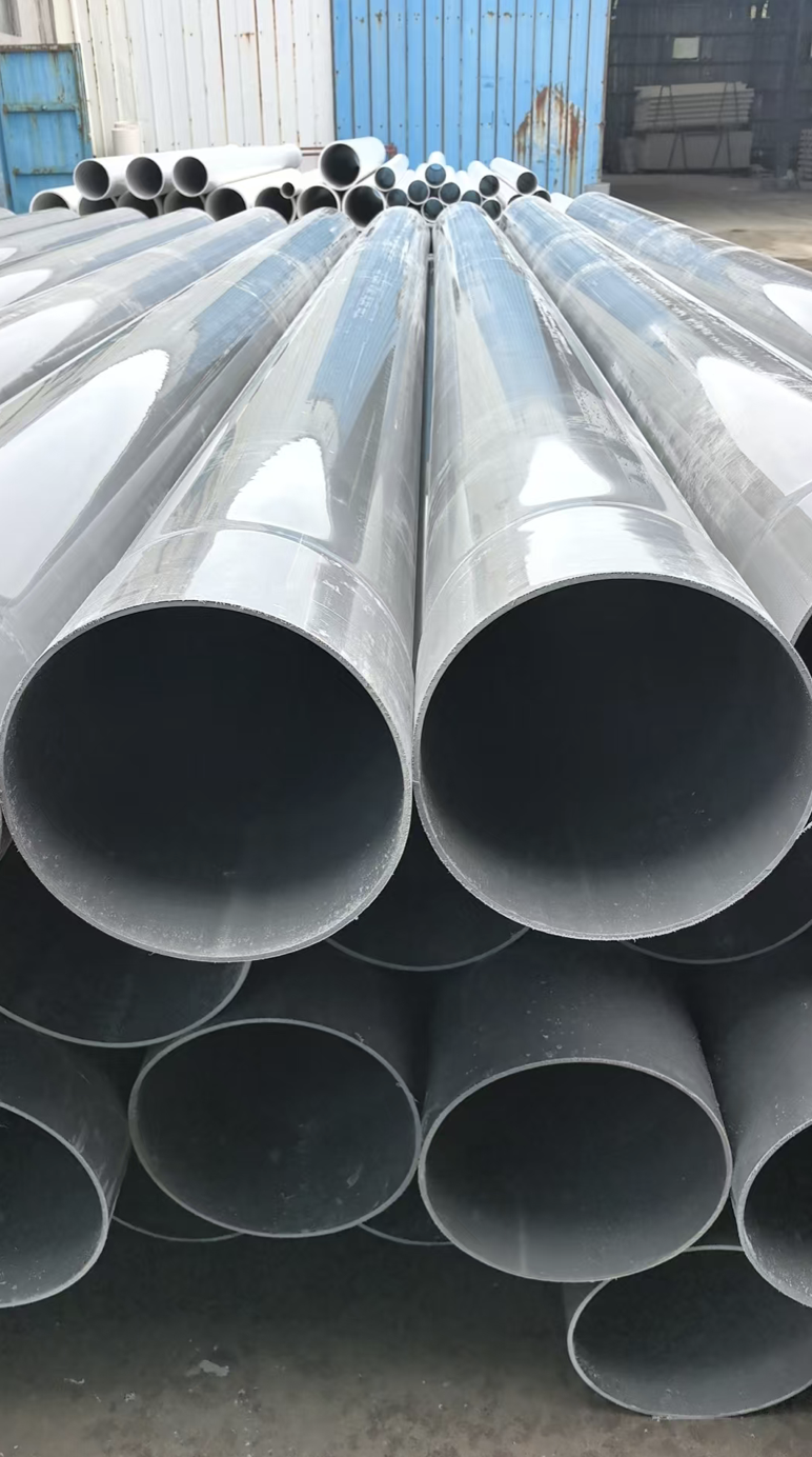 Grey uPVC pipes D250mm and D315mm for Milaidhoo Island water villa pillar repair
