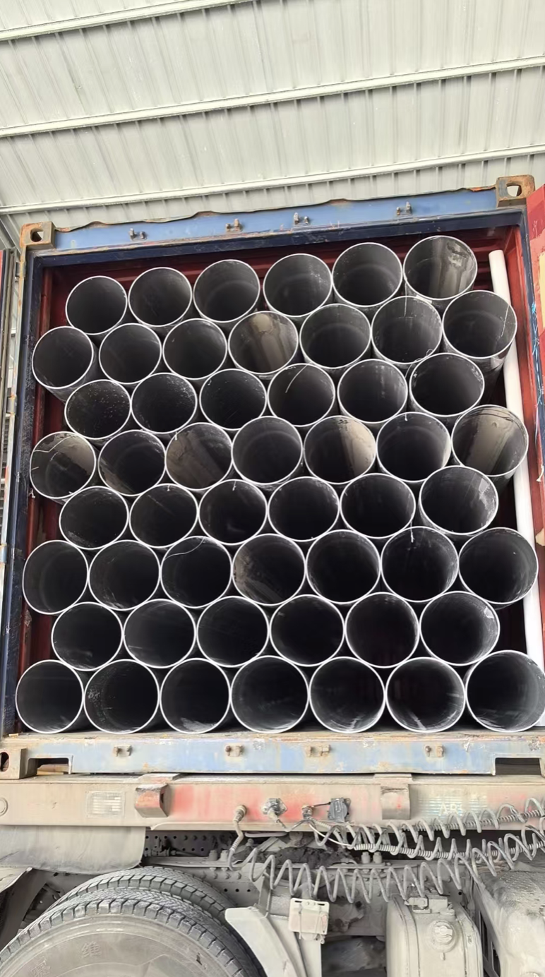 uPVC pipes loaded into the 40HC container for Milaidhoo Island