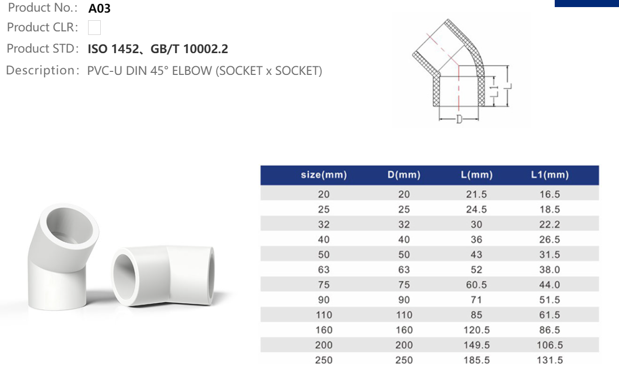 45 DEG ELBOW