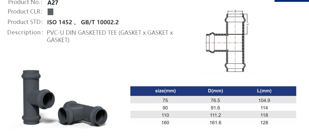 GASKETED TEE