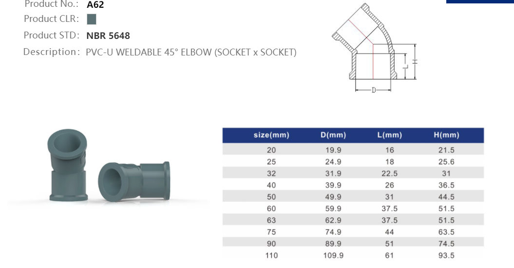 45 DEG ELBOW