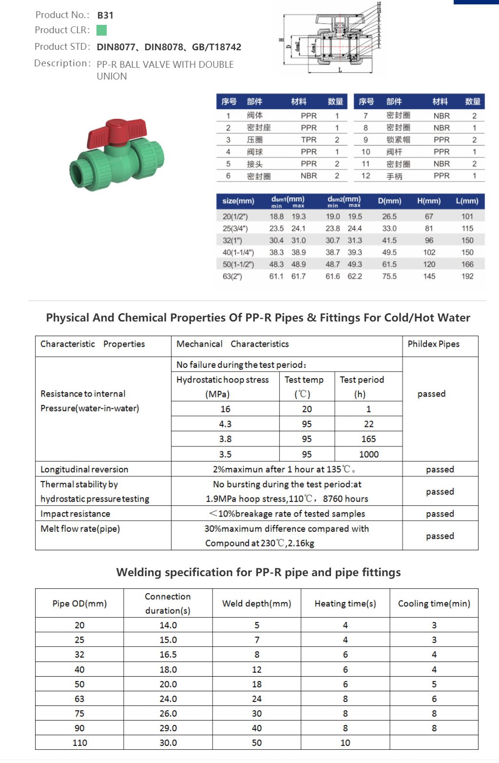 DOUBLE UNION VALVE