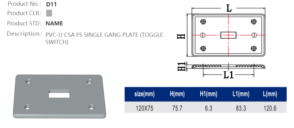 COVER PLATE (SGP-I)