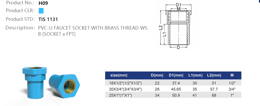 FAUCET SOCKET (BRASS)