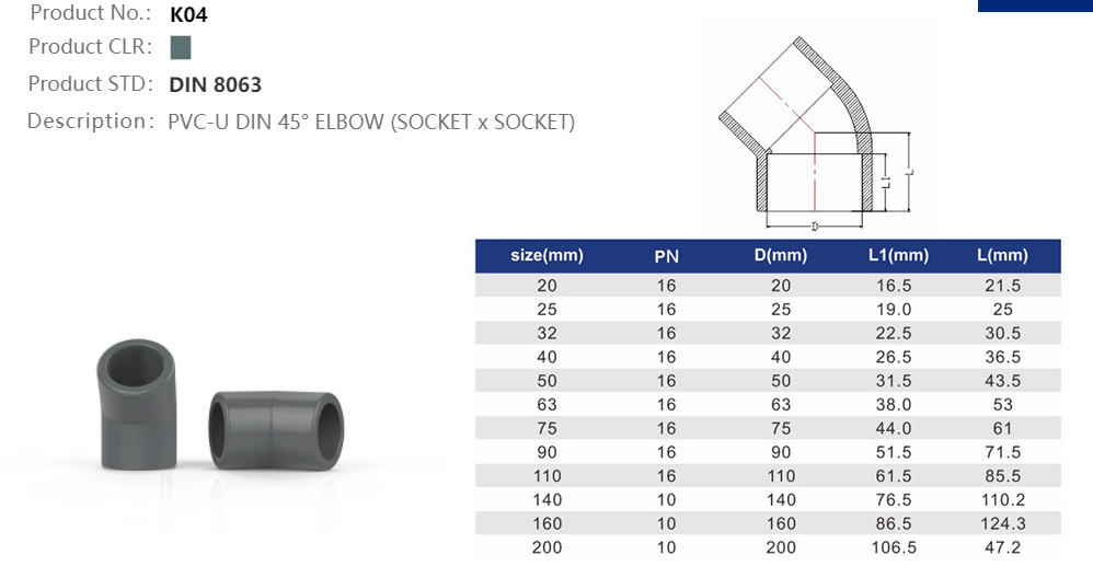 45 DEG ELBOW