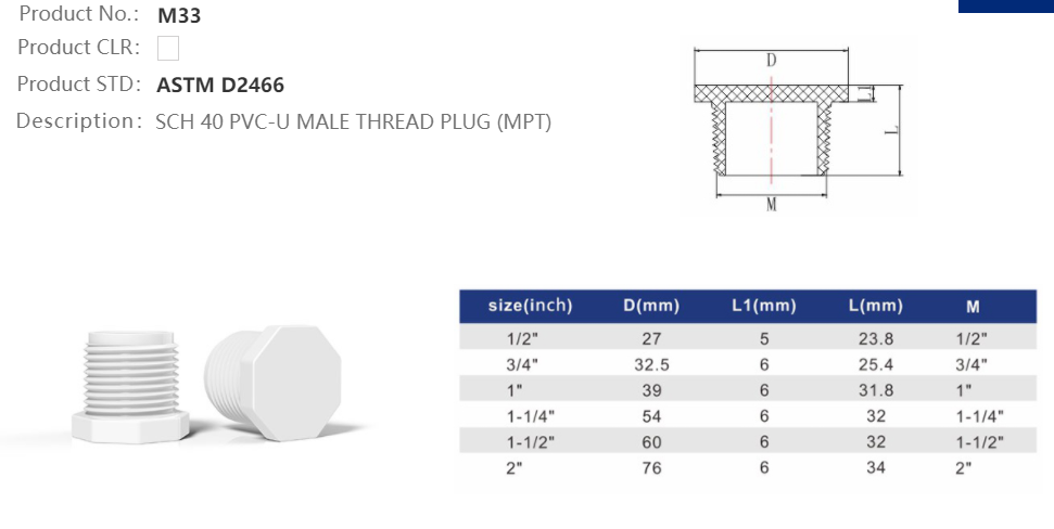 MALE PLUG