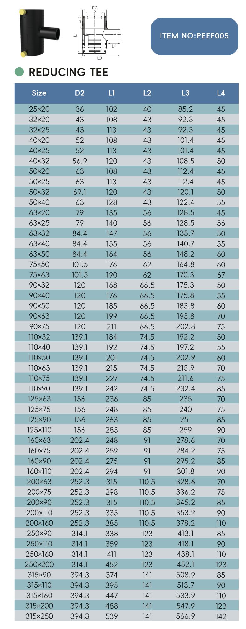 REDUCING TEE