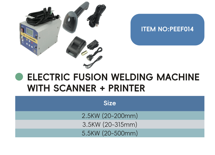 ELECTRIC FUSION WELDING MACHINE WITH SCANNER + PRINTER
