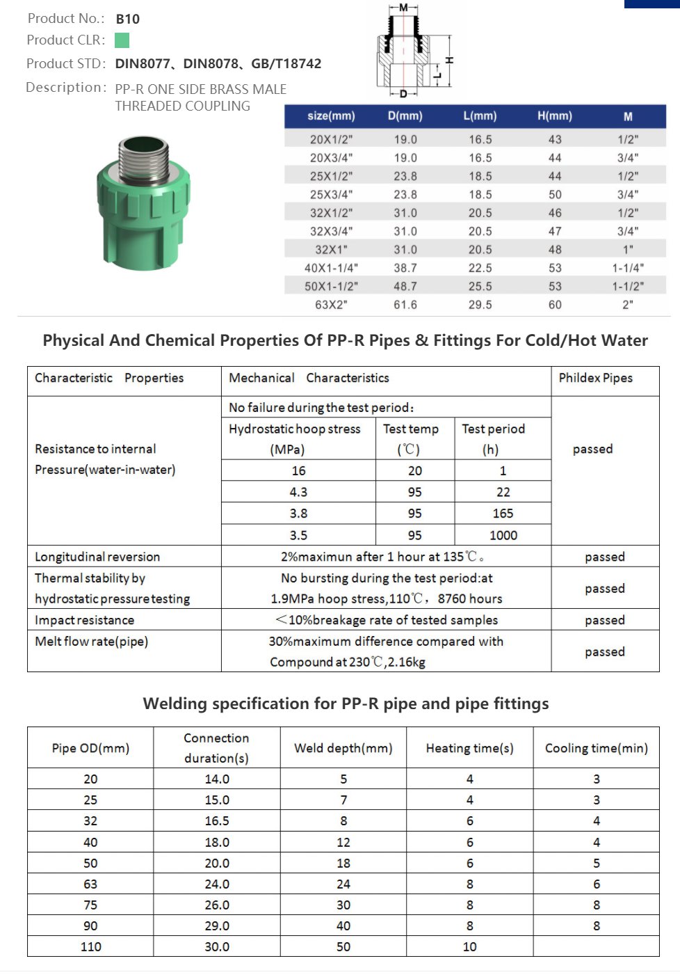 MALE COUPLING (BRASS)