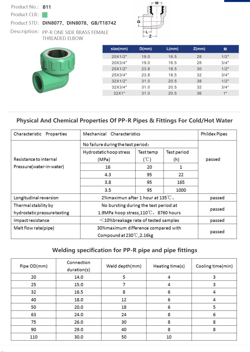 FEMALE ELBOW (BRASS)