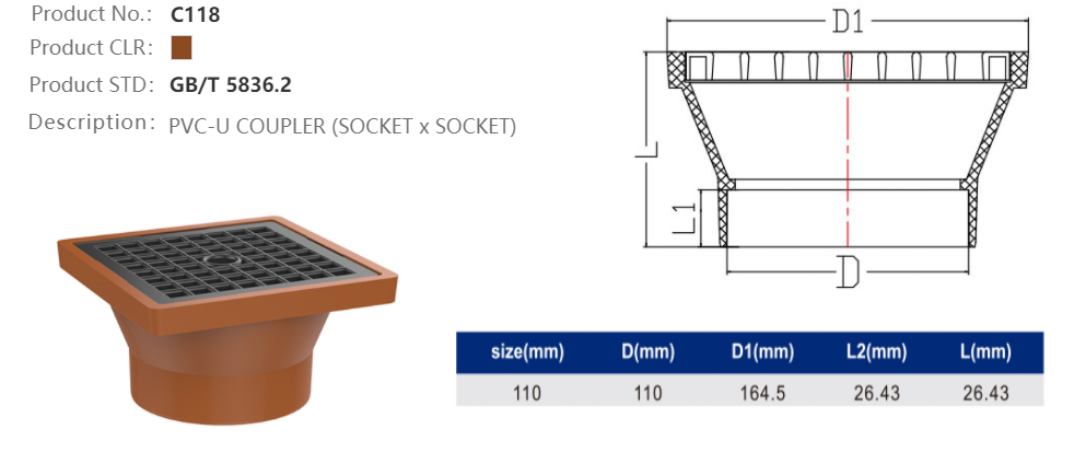 SQUARE FLOOR TRAP (F)