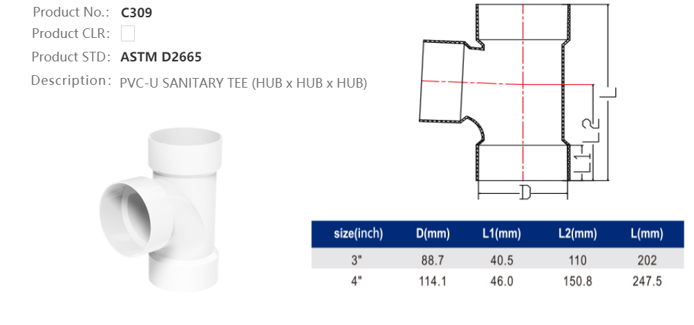 SANITARY TEE (H/H/H)