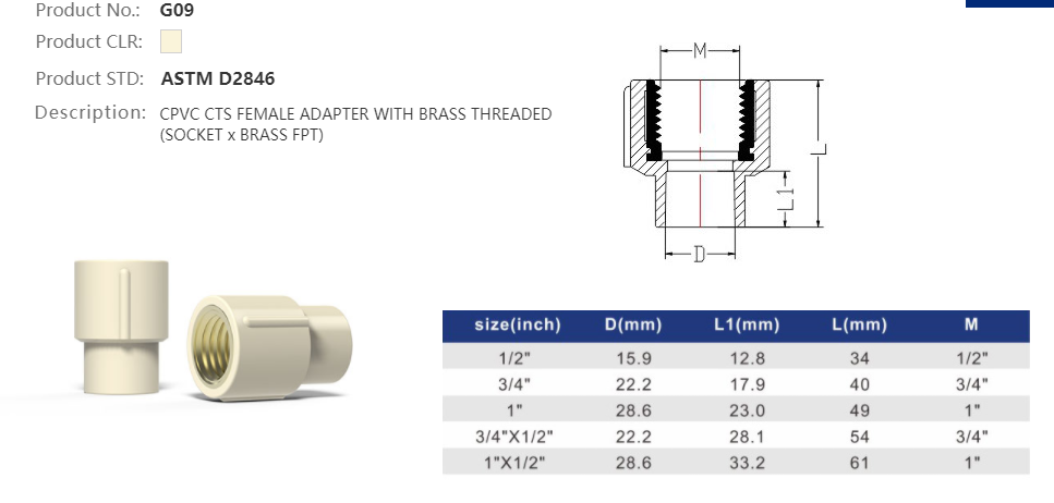 FEMALE ADAPTER (BRASS) A