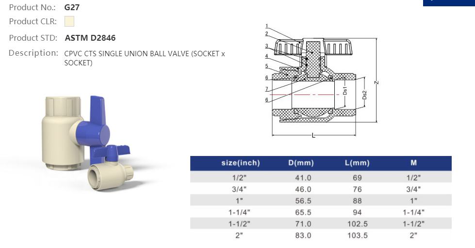 SINGLE UNION VALVE
