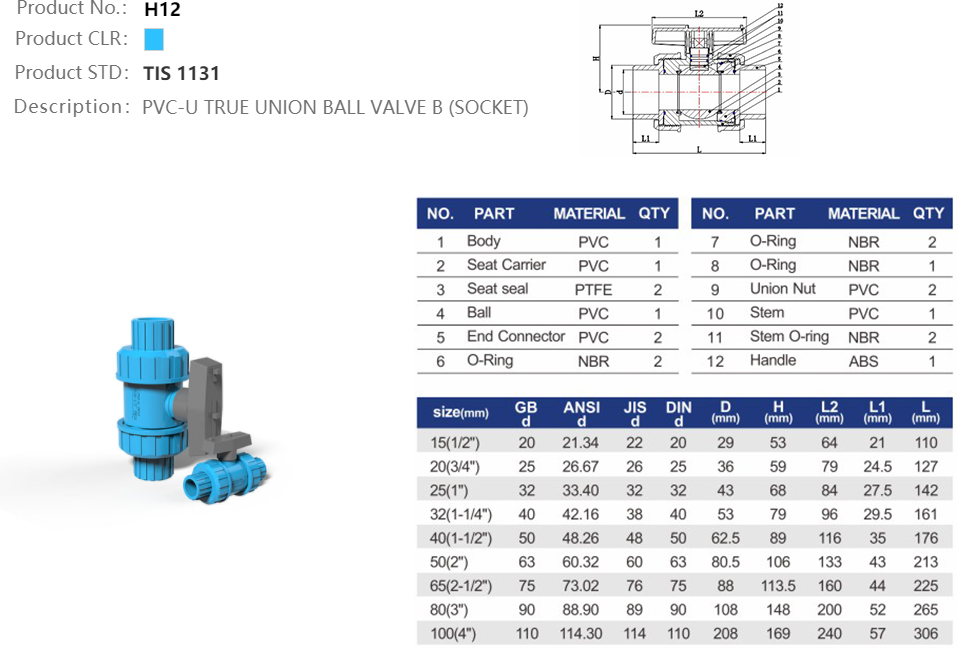 TRUE UNION VALVE (SOCKET)