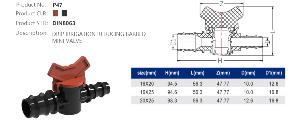 MINI VALVE (BARB /BARB)