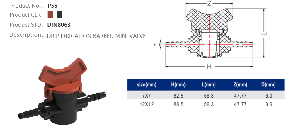 MINI VALVE (BARB /BARB)