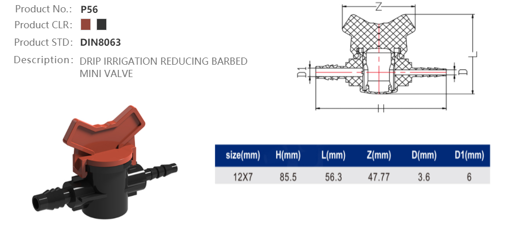 MINI VALVE (BARB /BARB)