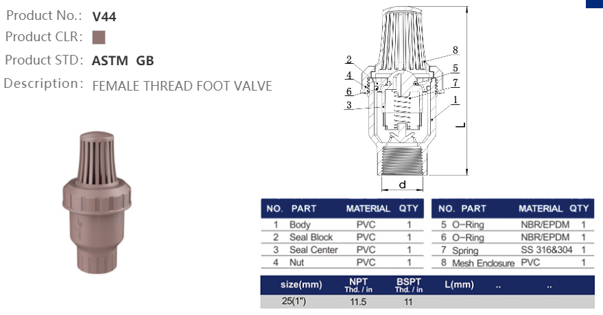FOOT VALVE