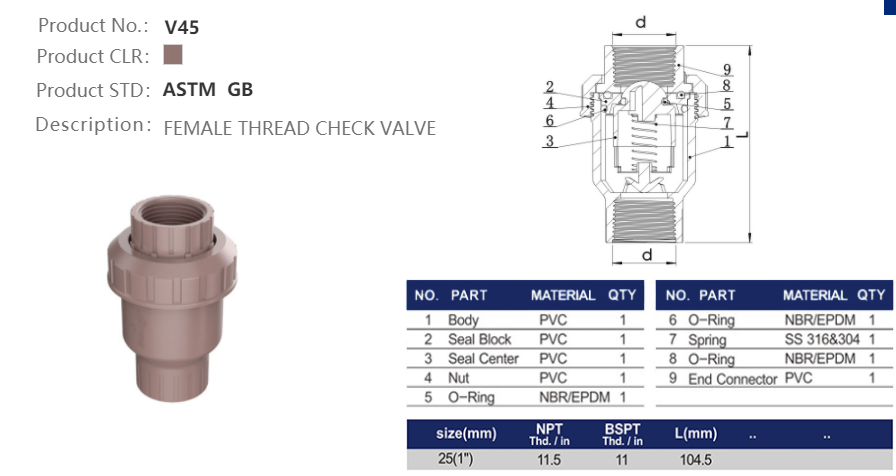 CHECK VALVE